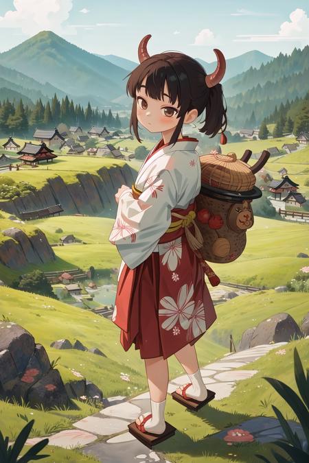 00073-1138035078-masterpiece,best quality,1girl,oni,japanese clothes,(horn_0.6),landscape.png